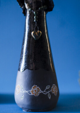 Porcelain, underglaze, and glaze. Sizes ranging from 12 inches to 22 inches.